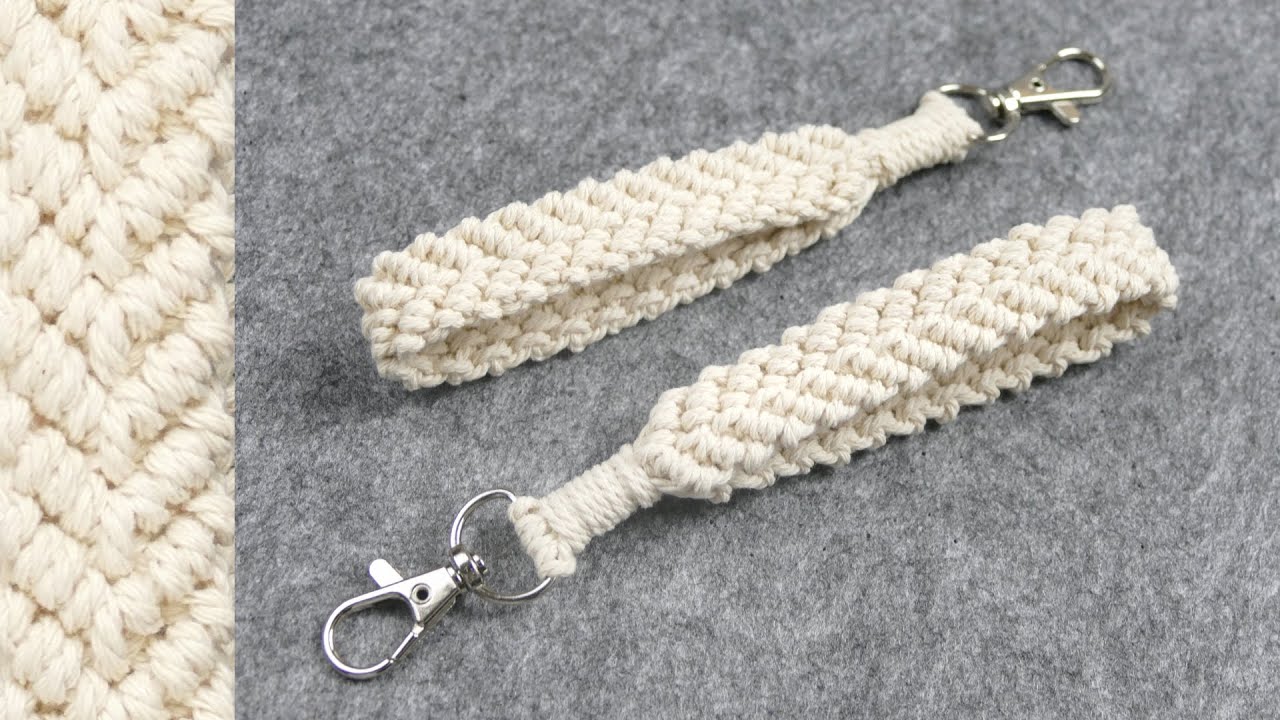 DIY CHEVRON WRISTLET KEYCHAIN MACRAME KEY FOB TUTORIAL