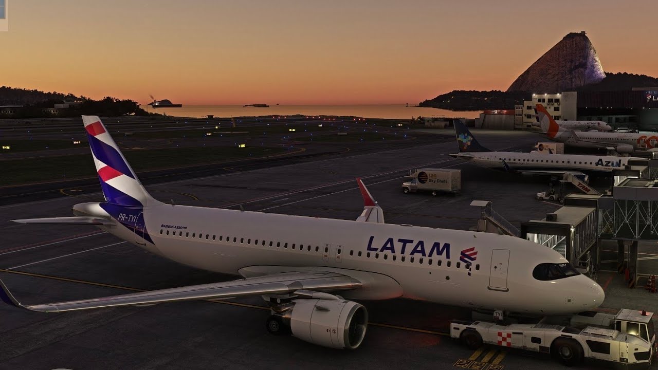 MSFS 2020 | Ultra realistic 4K | Rio de Janeiro (SDU) - Sao Paulo (CGH) | Full Flight | Latam A320