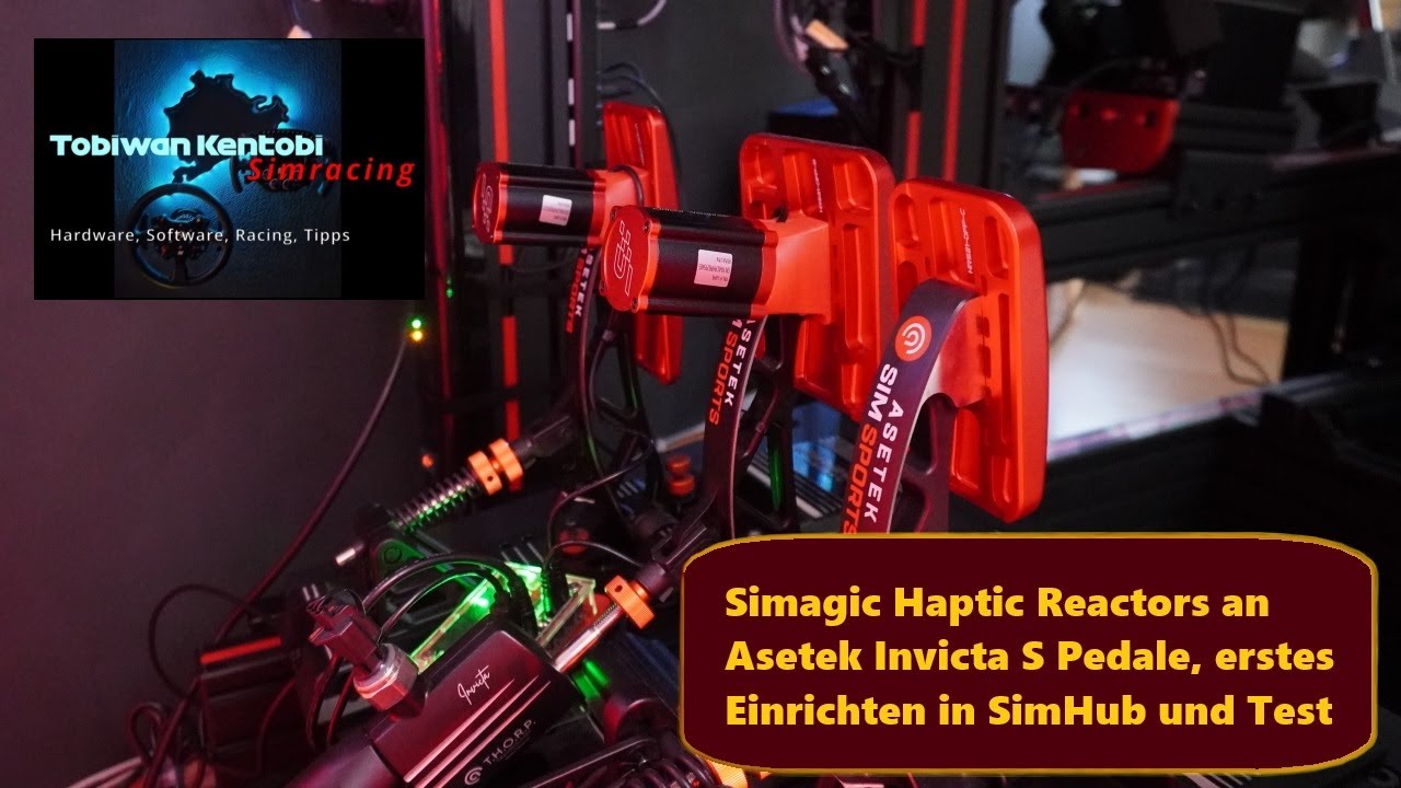 Simagic Haptic Reactors, angebaut an Asetek Invicta S, erste Einstellungen in SimHub und Test
