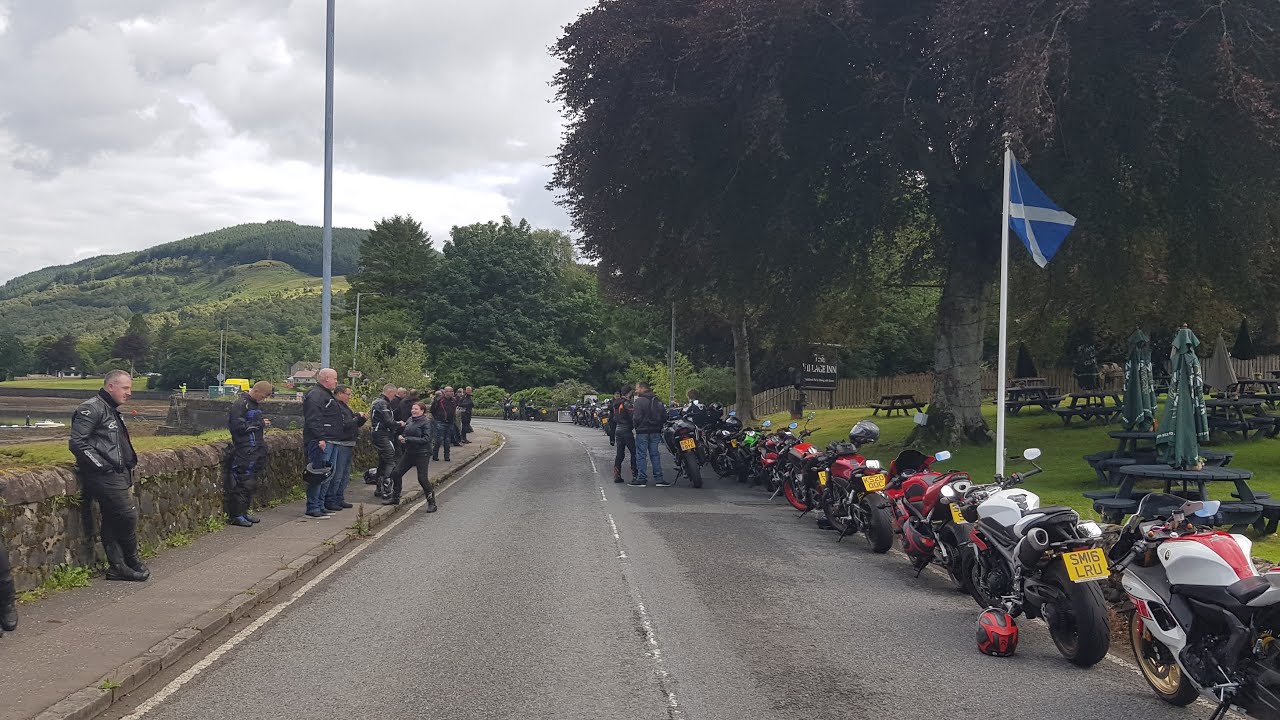 Motocycle group ride through Argyll and Bute, Scotland