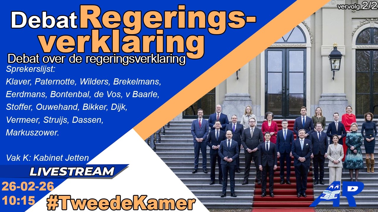 Terugkijken: Debat over de regeringsverklaring Kabinet Jetten - Tweede Kamer 2/2
