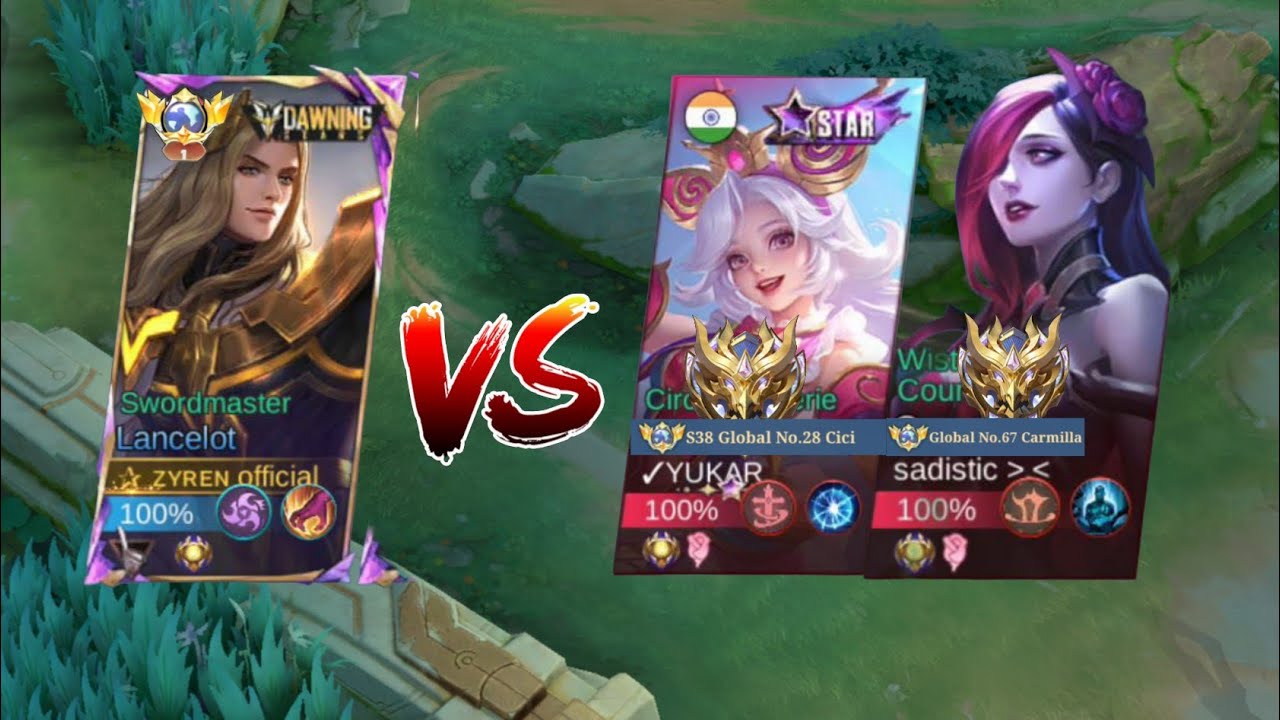 LANCELOT GLOBAL VS COUPLE  GLOBAL + IMMORTAL NICE GAMEPLAY ( who win ).!