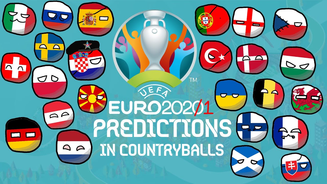 UEFA EURO 2020 (2021) Predictions in Countryballs