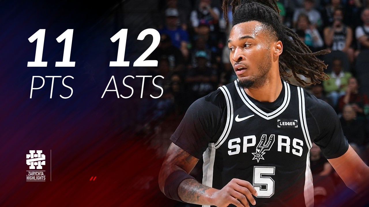 Stephon Castle 11 pts 12 asts vs Pistons 25/26 season