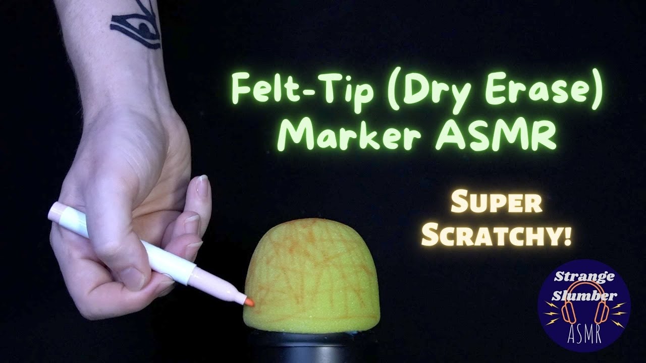 Super scratchy marker ASMR - I felt this one in my brain