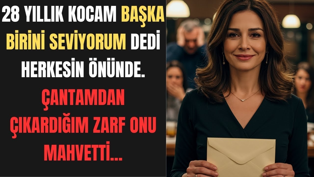 28 YILLIK KOCAM BAŞKA BİRİNİ SEVİYORUM DEDİ HERKESİN ÖNÜNDE   ÇANTAMDAN ÇIKARDIĞIM ZARF ONU MAHVETTİ