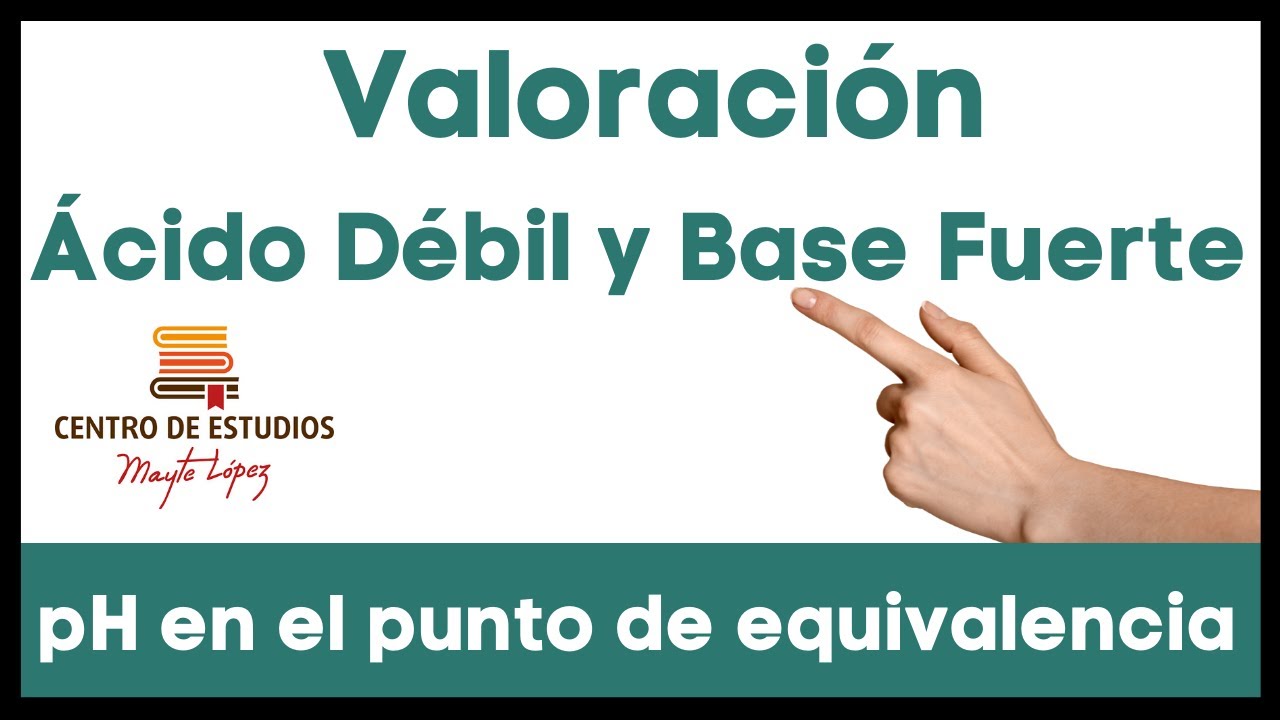 🧪VALORACIONES ACIDO DÉBIL Y BASE FUERTE ► Cálculo del pH en el punto de equivalencia