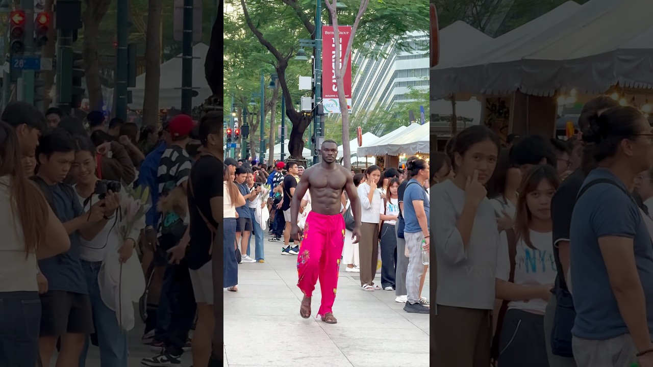 walking in philippines reaction 😳#strongabs #travel #funny #philippines #shorts