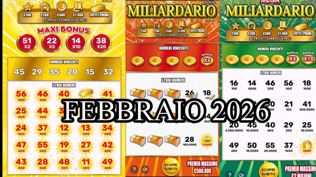 LE VINCITE PIÙ BELLE DI GRATTA E VINCI FEBBRAIO 2026 #grattaevinci 