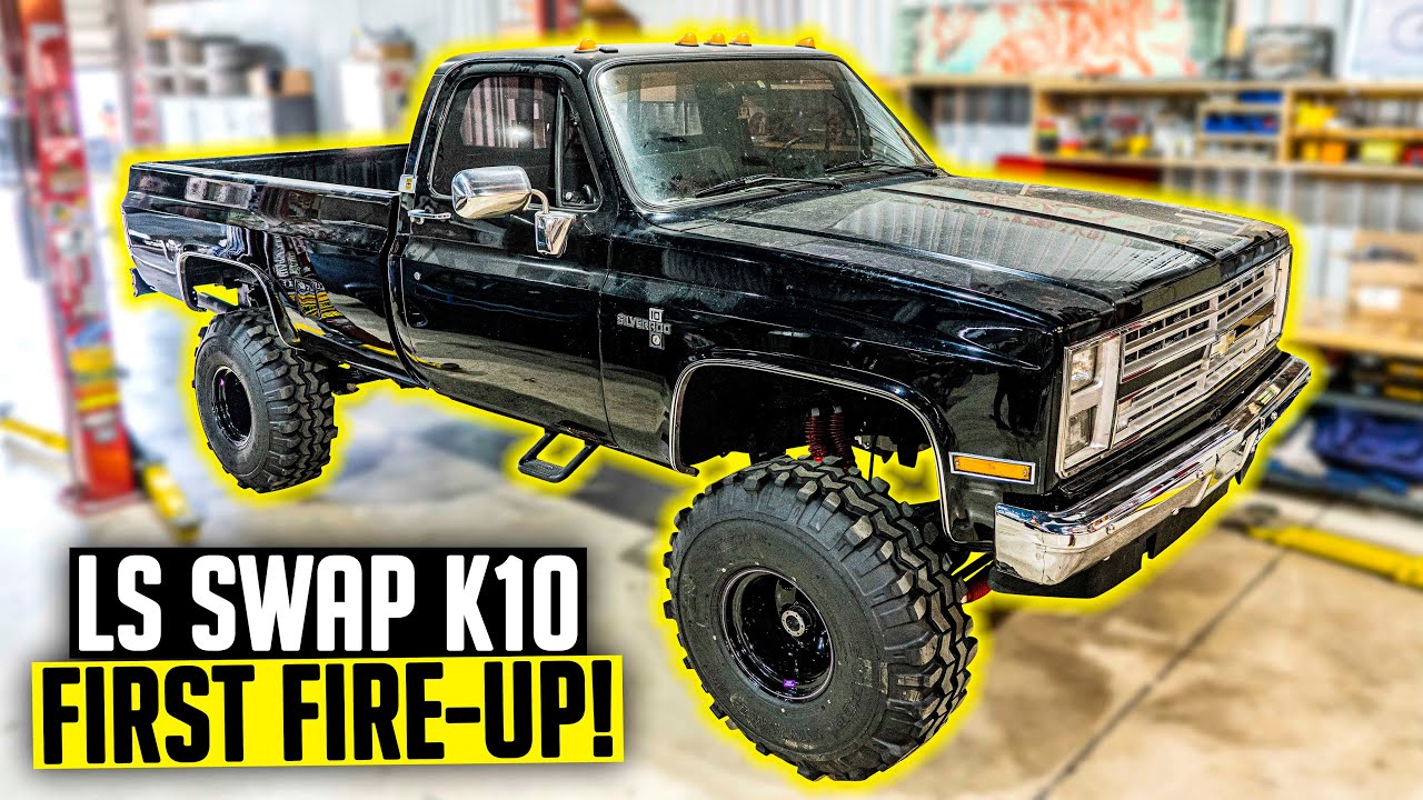 LS Swapped K10 Squarebody First Fire Up! - 1987 Chevy K10 Truck Ep. 3