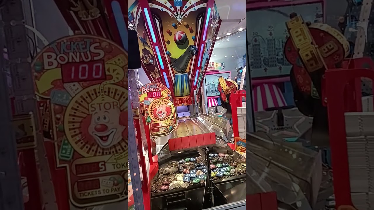Chuck E. Cheese Tickets Circus Coin Pusher