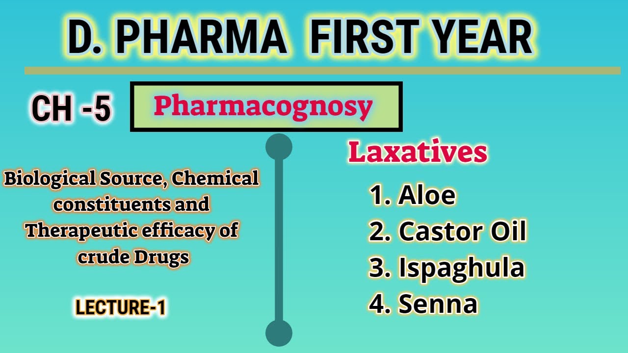 Laxatives/CH-5/L-1/Pharmacognosy/D.Pharm/First year