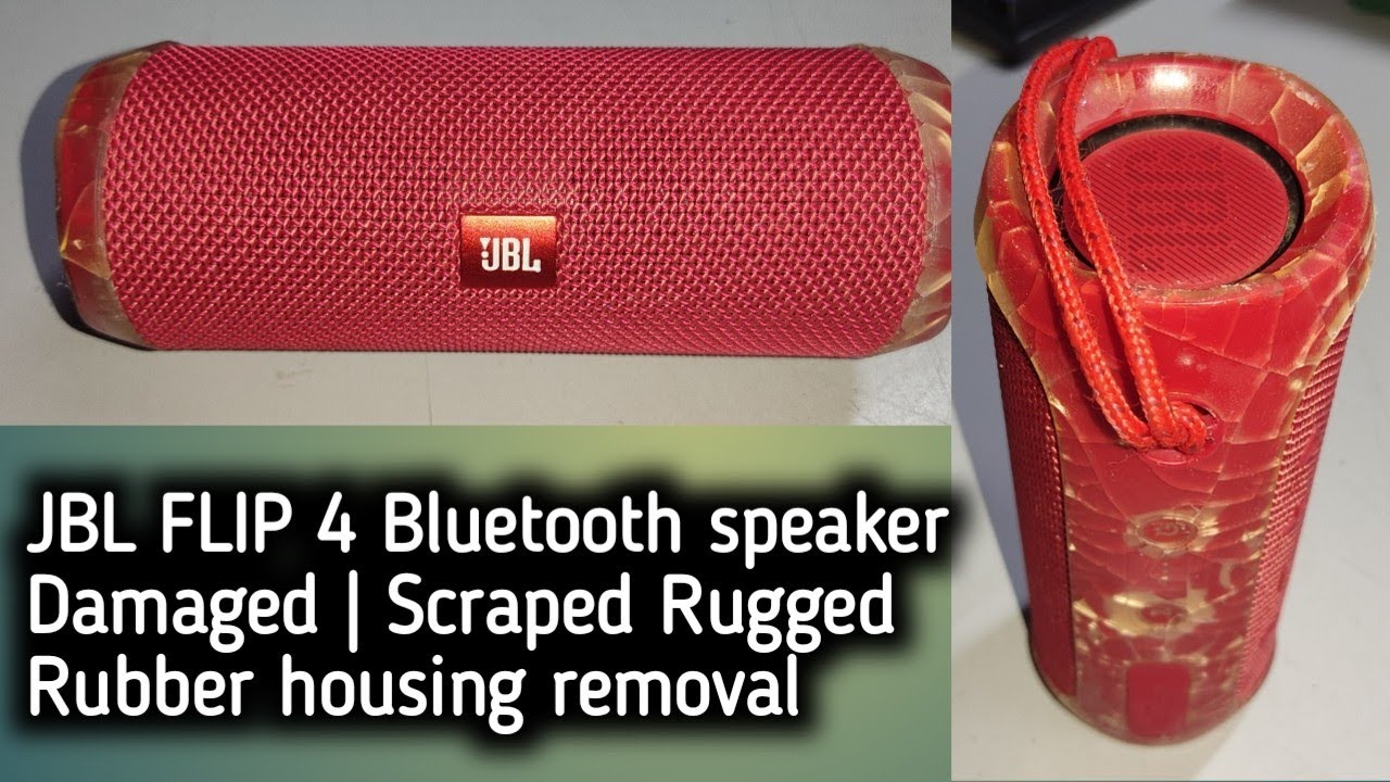 JBL FLIP 4 Bluetooth Speaker | Damaged | Scraped Rugged rubber housing 