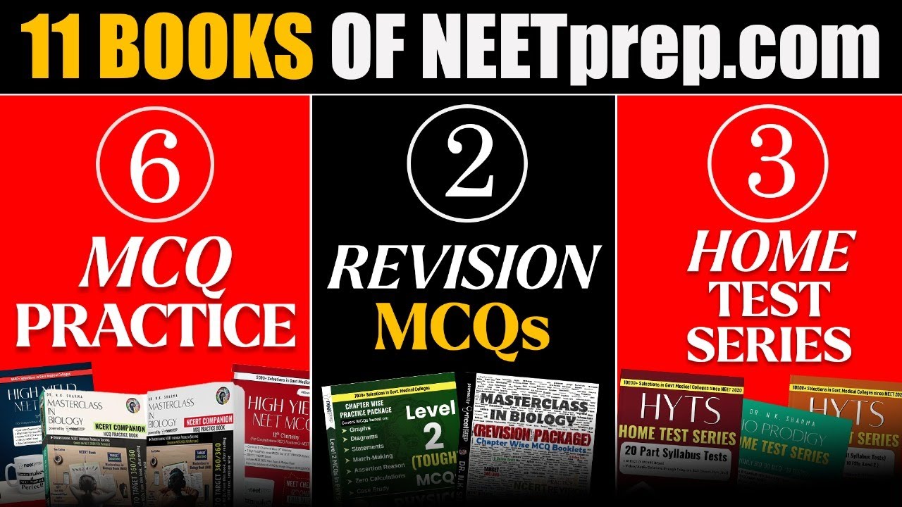 11 Books for NEET MCQ Practice & Tests (Explained)!!!