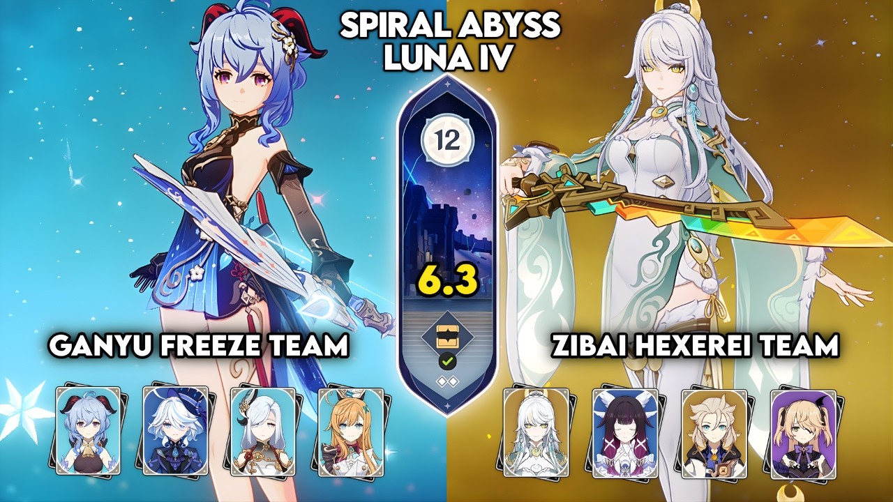 C0 Zibai Hexerei Team & C0 Ganyu Freeze | Spiral Abyss Luna IV | Genshin Impact - Ditusi