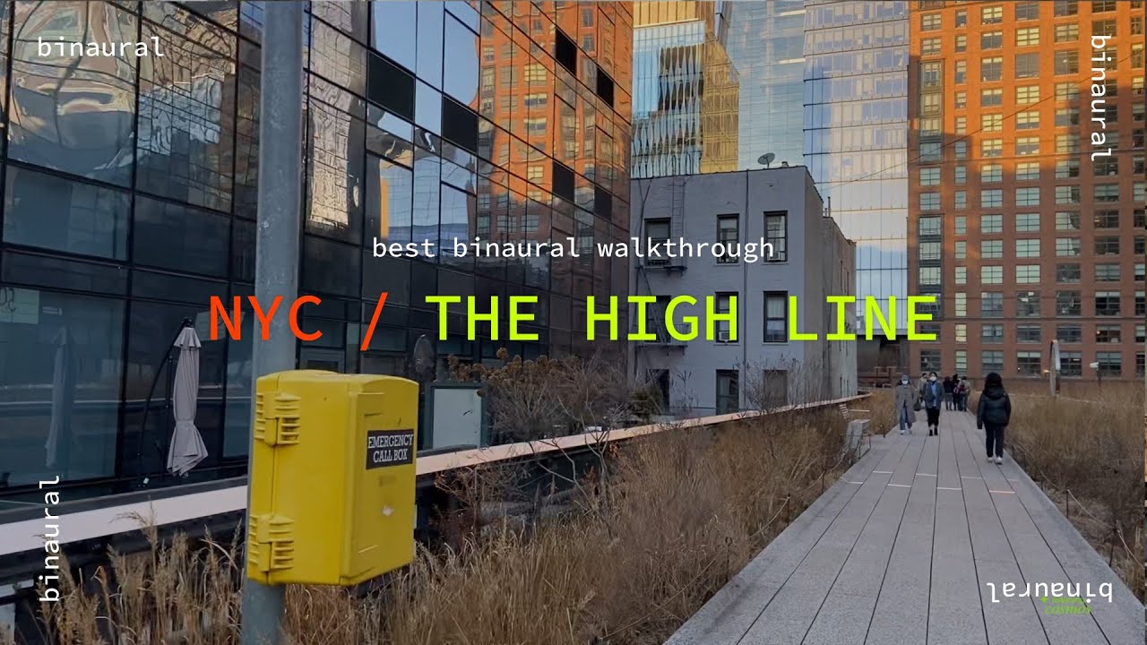 ♛ The High Line Park ♛ Best Binaural Walkthrough | Manhattan, New York City USA
