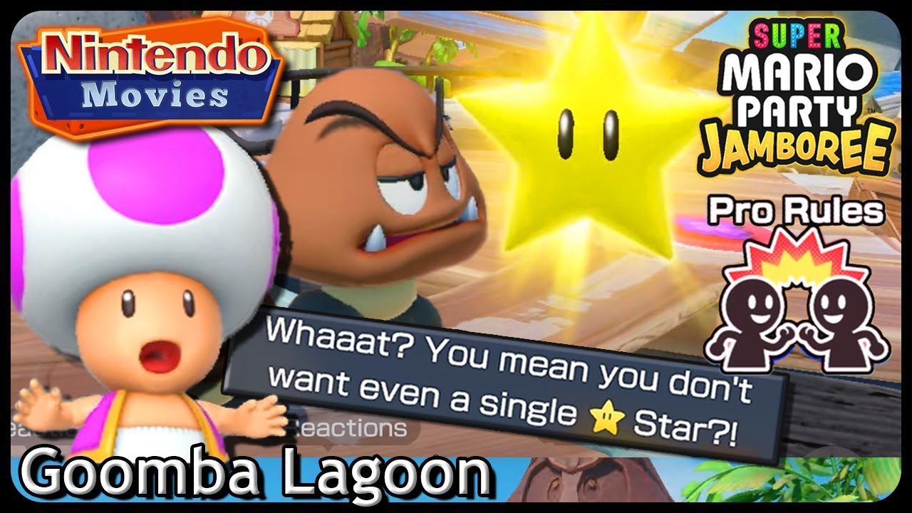 Super Mario Party Jamboree - Goomba Lagoon (Pro Rules, 4 Players, Shy Guy, Peach, Goomba, Luigi)