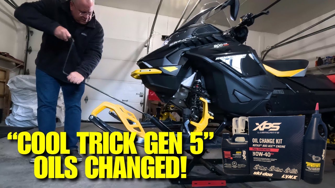 Winter ready: Oil change Chain Case Oil change and topping up fluids on Skidoo’s 900 Ace Turbo