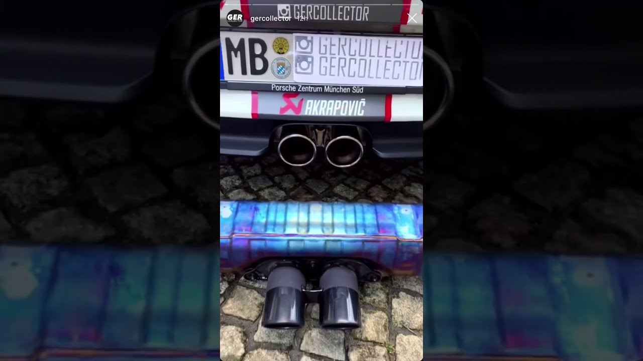 New Porsche Exhaust 👌 - gercollector Instagram Story
