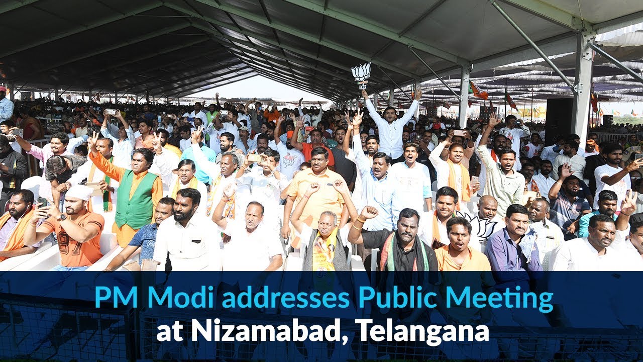 PM Modi addresses Public Meeting at Nizamabad, Telangana