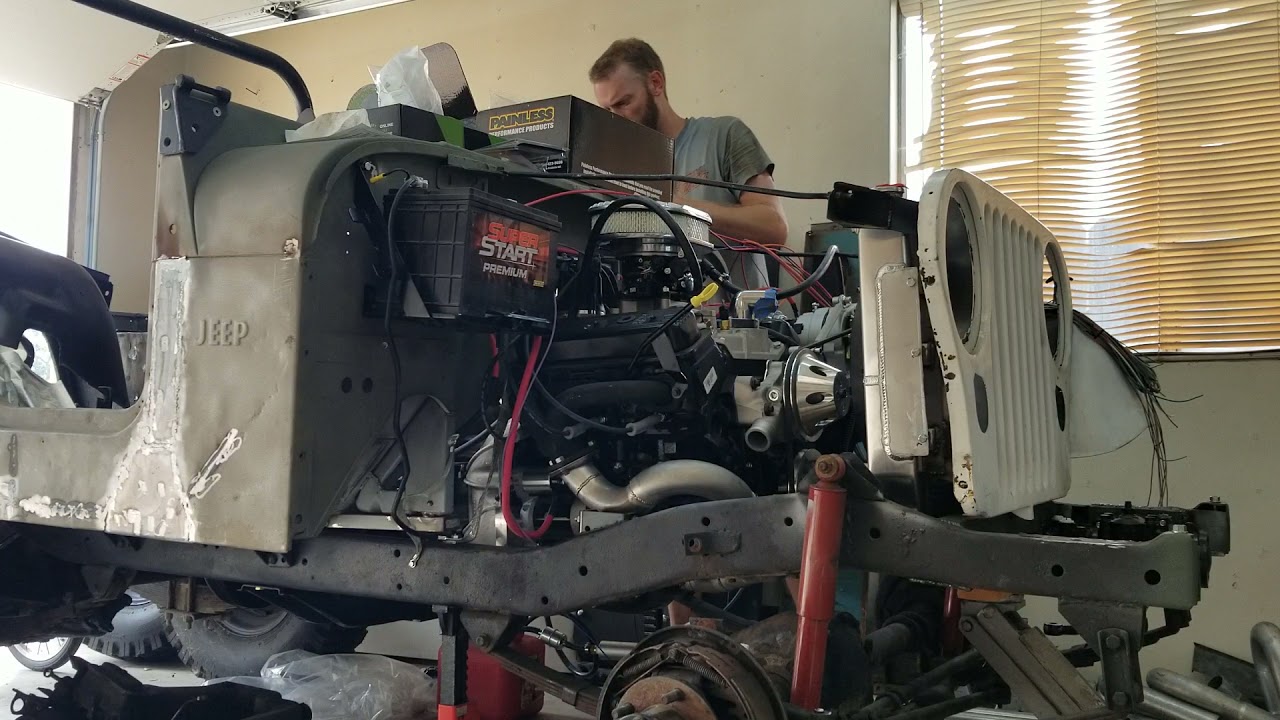 71 CJ5 - Chevy 4.3 V6 - Holley EFI - First start