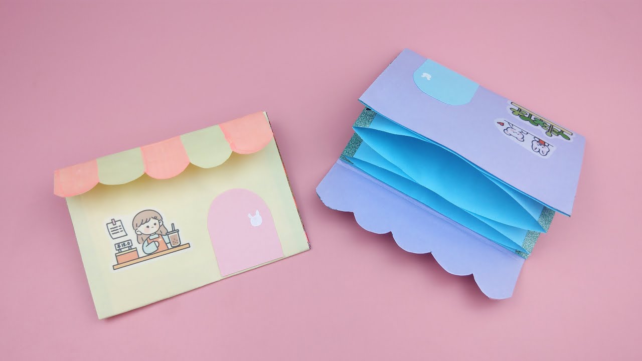 教你折迷你文件夾，還可以當錢包用，手工DIY摺紙教程| DIY Mini File Folder