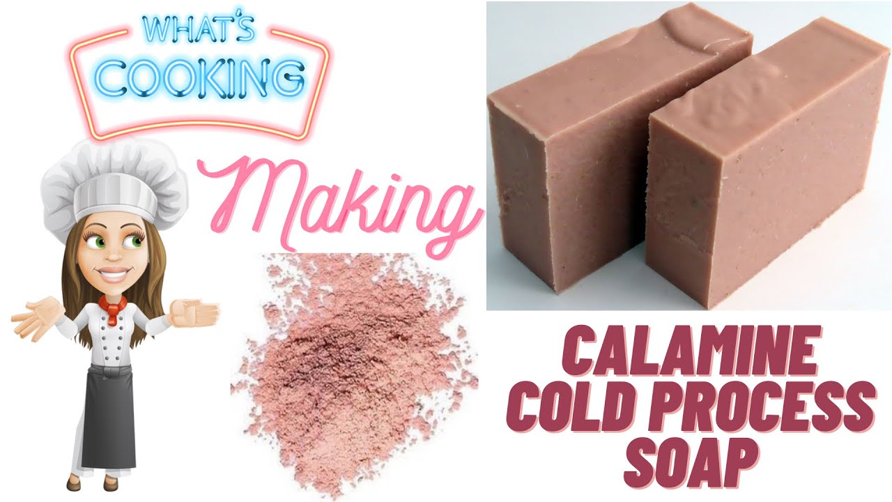 Making Calamine Cold Process Soap for Sensitive Skin. 