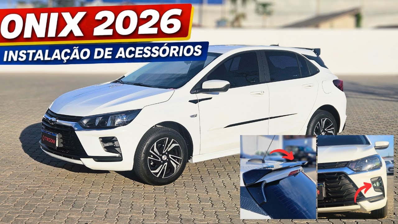 ONIX 2026 | INSTALAÇÃO DE ACESSORIOS | AEROFOLIO,CAMERA DE RÉ E FAROL DE MILHA ORIGINAL! |