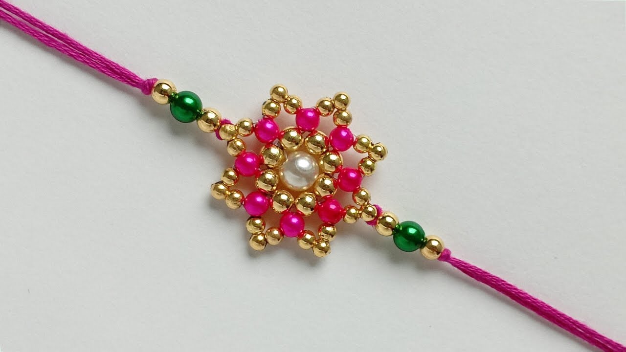 Rakhi making || rakhi making ideas at home || how to make beautiful rakhi || new design rakhi making
