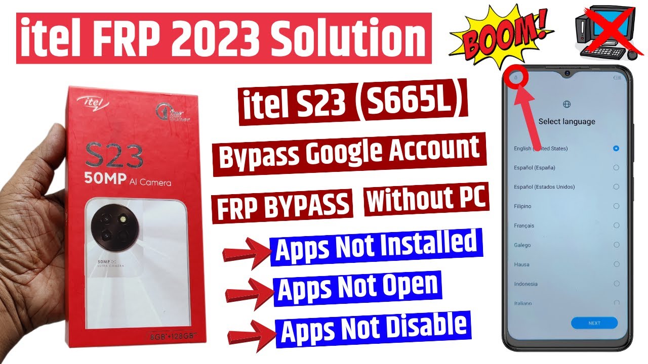 itel S23 (S665L) Frp Bypass | New Security Android 12  Update | All itel mobile Frp Bypass