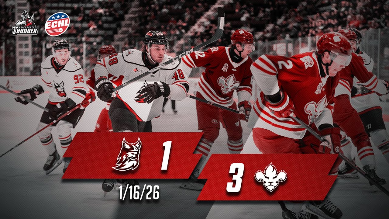 1/16/26 Highlights Trois-Rivieres Lions 3 - Adirondack Thunder 1
