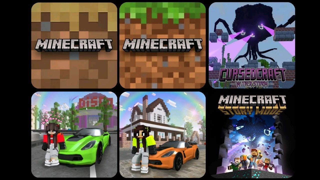 Minecraft, Minecraft Trial, Minecraft Story, Cursedcraft: Wither Storm, Party Craft, Craft School
