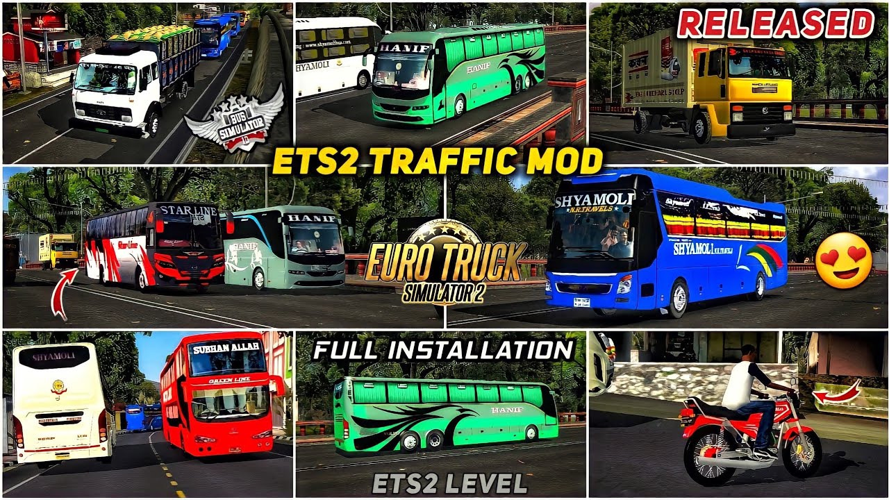 How to add ETS2 TRAFFIC MOD in bus simulator Indonesia | BUSSID V3.7.1 | #bussidmods
