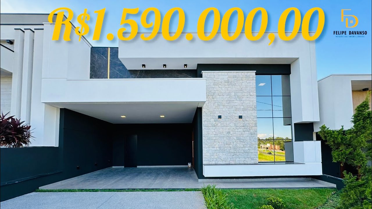 CASA TÉRREA À VENDA NO CONDOMÍNIO GRAN RESERVE EM INDAIATUBA. 3 SUÍTES + ESCRITÓRIO E PISCINA GRANDE