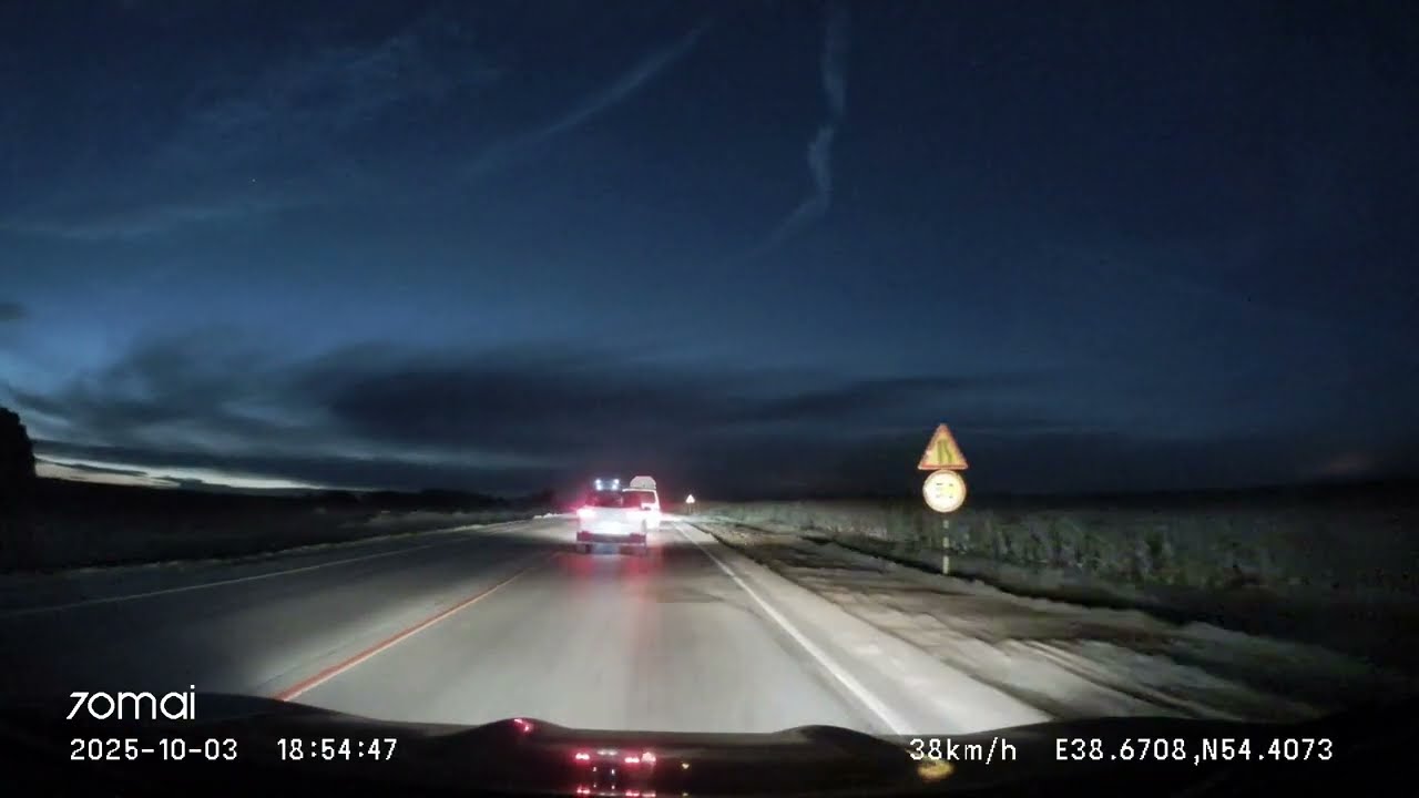 Driving in Central Russia: Епифань - Глубокое - Кашира 03/10/2025 (timelapse 4x)