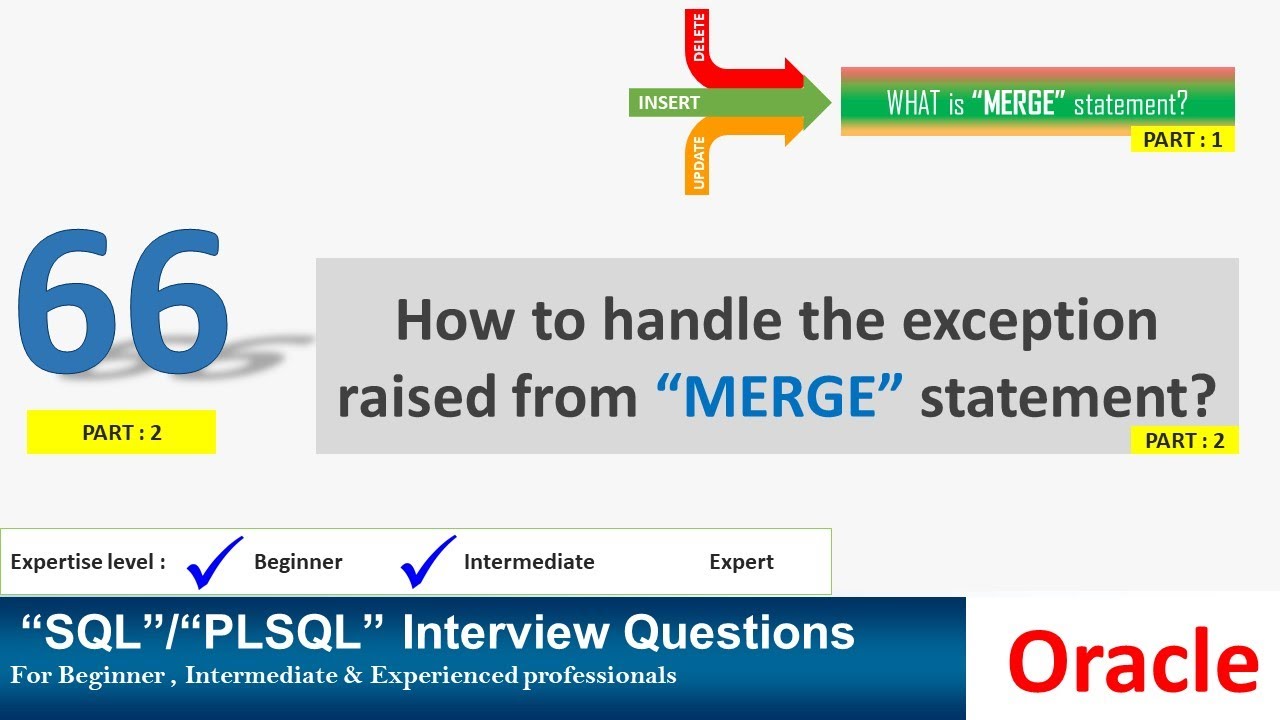 Oracle PL SQL interview question | Oracle MERGE statement Error Handling