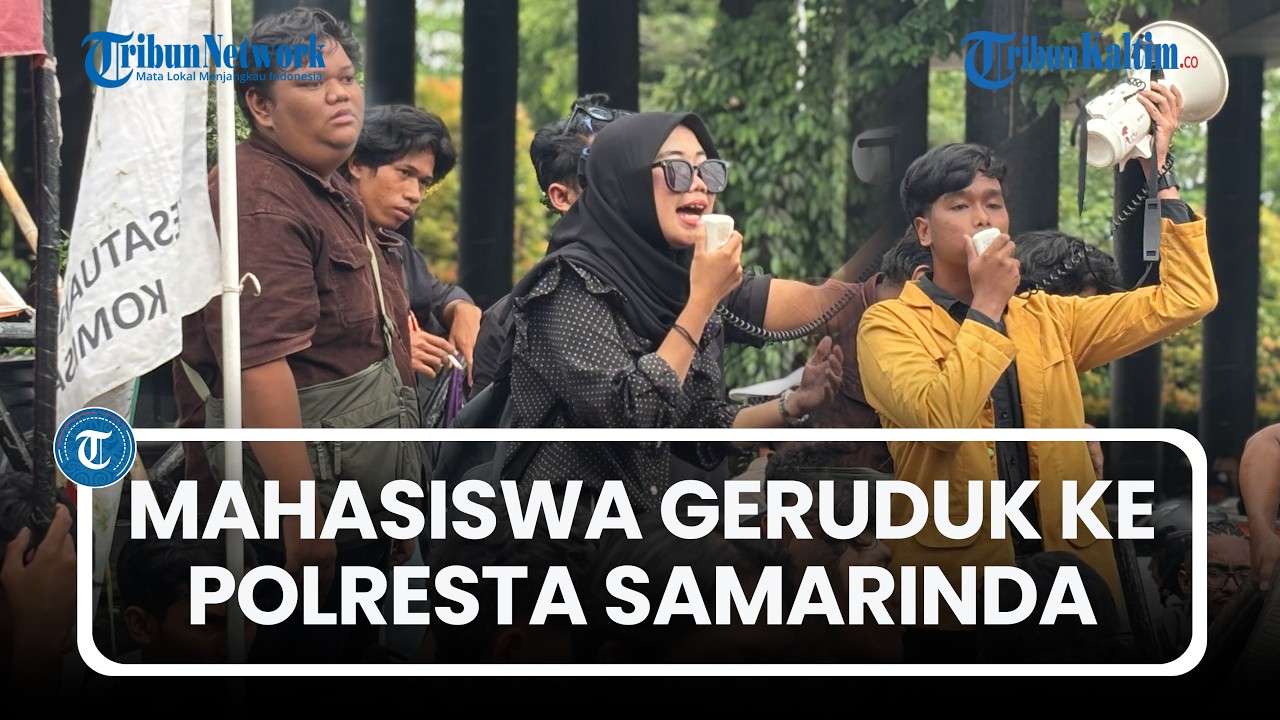 Puluhan Mahasiswa Geruduk Mako Polresta Samarinda, Bawa 7 Tuntutan