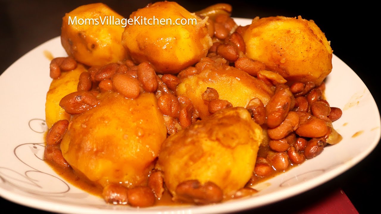 How To Cook Katogo (Beans & Irish Potatoes) - Ugandan African Food - Mom's Village Kitchen