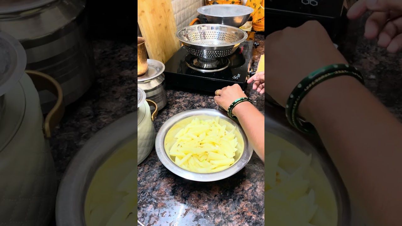 Alu French fries#airfryer #crispy #tasty #without #oil #viralvideo 