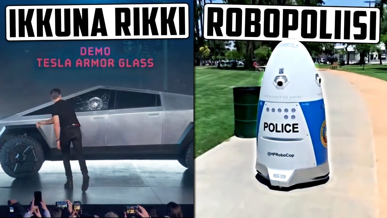 Teslan nolo moka uuden auton esittelyssä! Robottipoliisit Yhdysvalloissa?