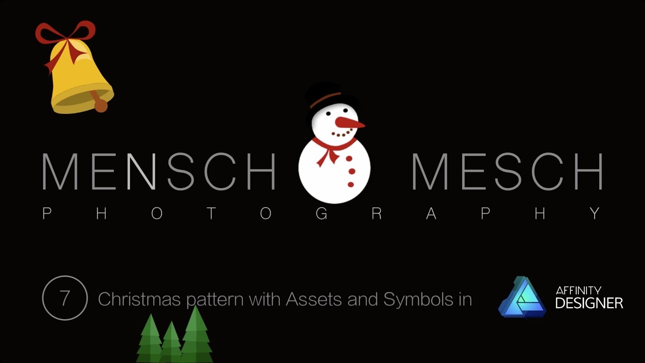 #07 Affinity Designer - Christmas pattern, Assets und Symbole