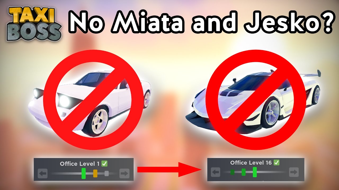 Сможете ли вы пройти офис Taxi Boss без Миаты и Джеско за короткое время? (Roblox Taxi Boss)