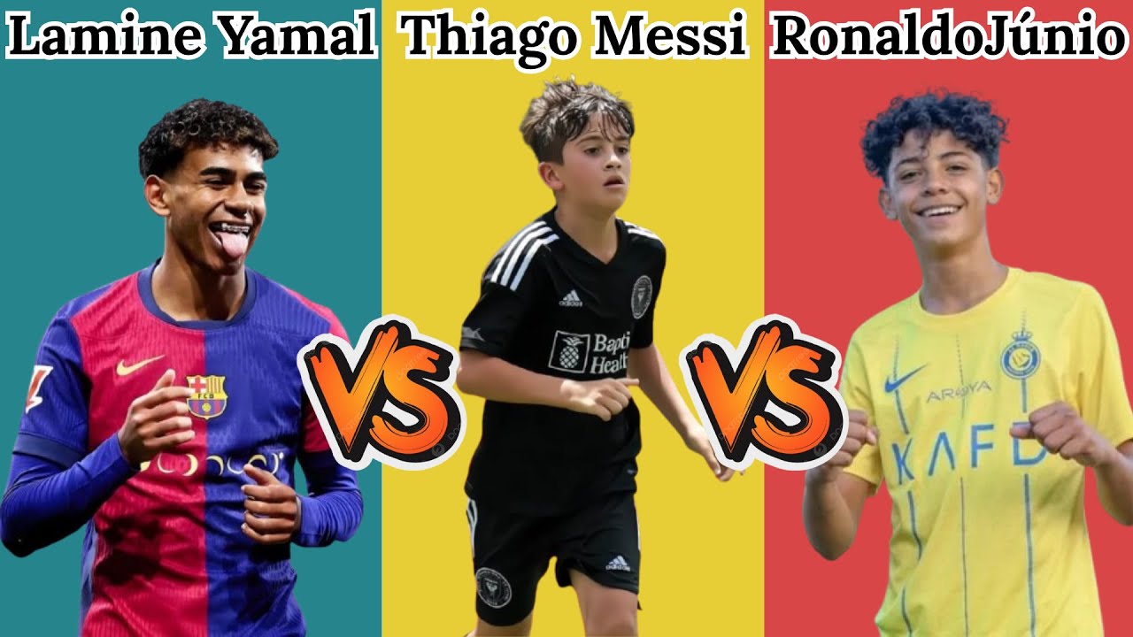Comparison: Lamine Yamal vs Cristiano Ronaldo Jr vs Thiago Messi | The Future of Football
