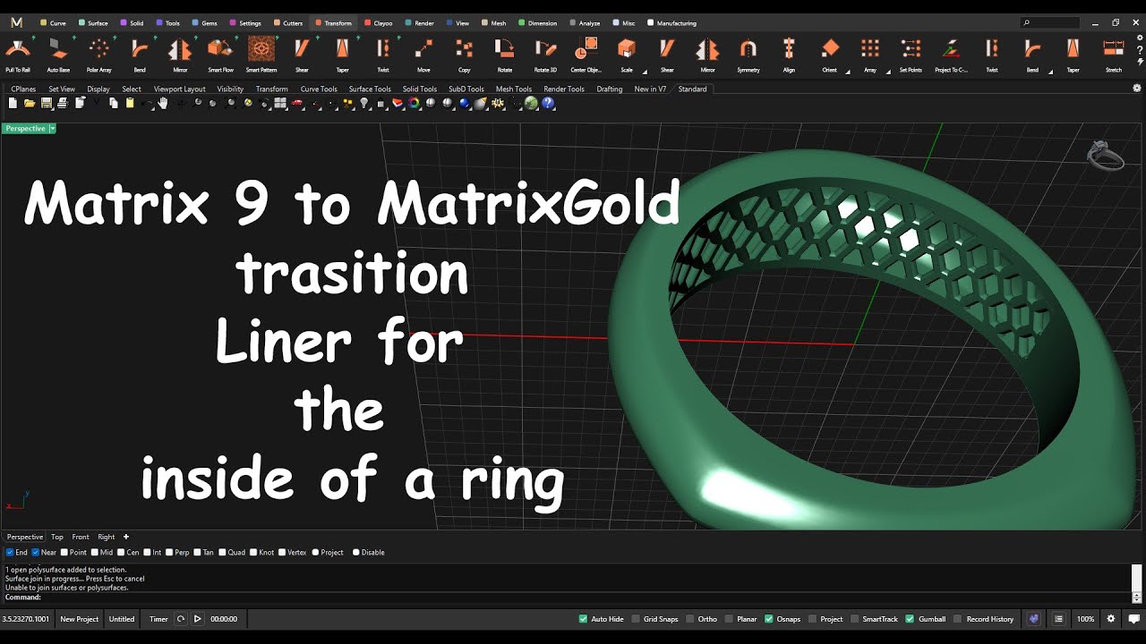 MatrixGold Making a Ring Liner