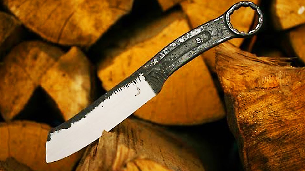 A KNIFE MADE OF AN OLD WRENCH [Trollsky Knifemaking]