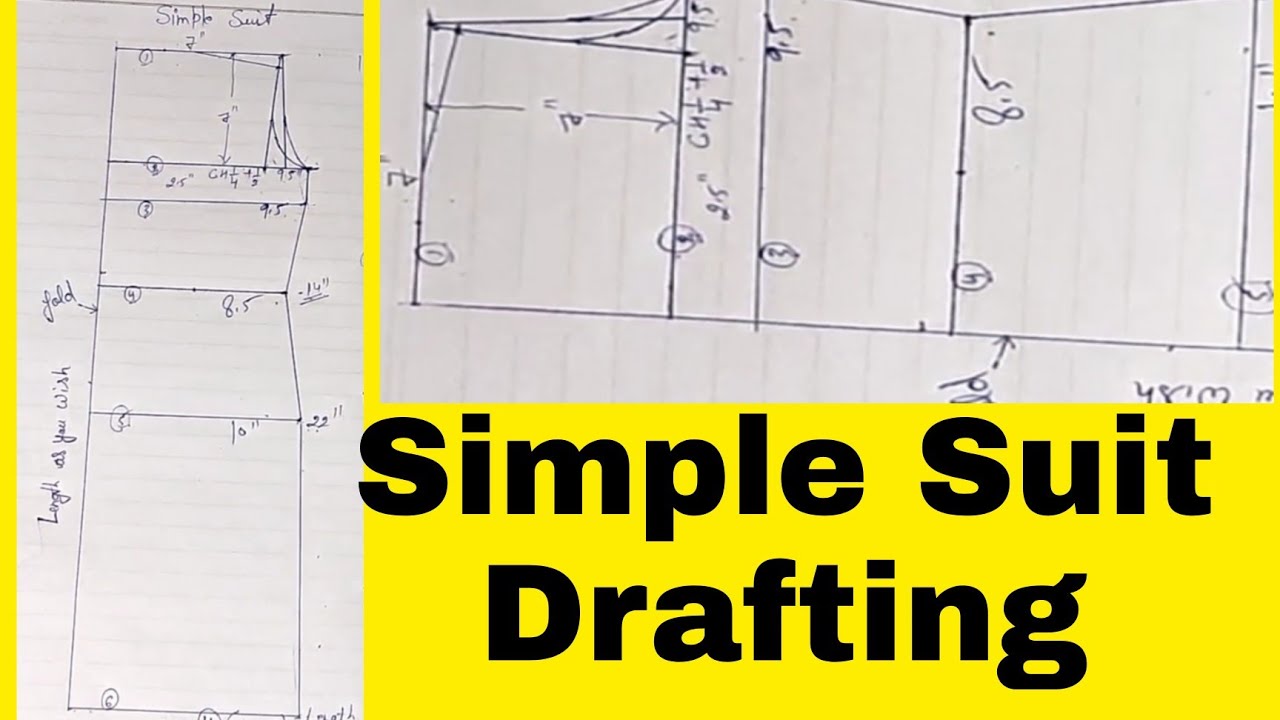 Simple suit ki drafting with theory/#forbiginners #onlineclasses #simplesuitcutting