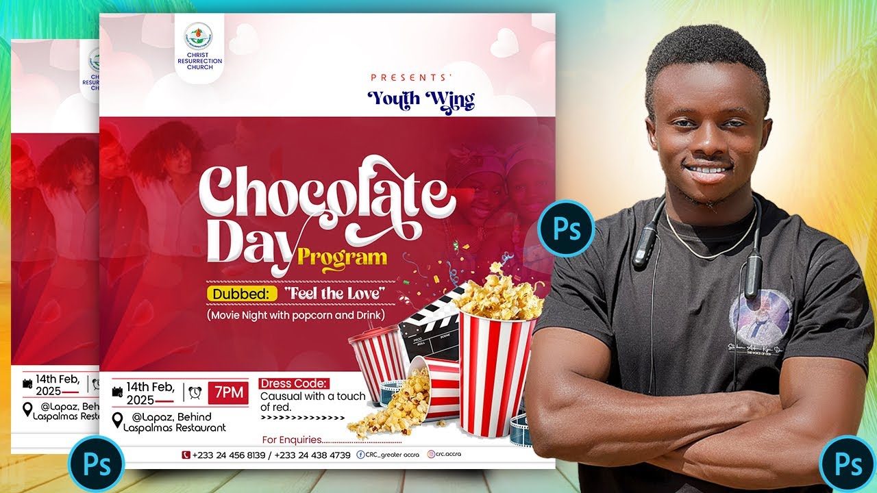 Step-by-Step Tutorial: How to Create a Stunning Valentine’s Day Flyer for Church in Photoshop