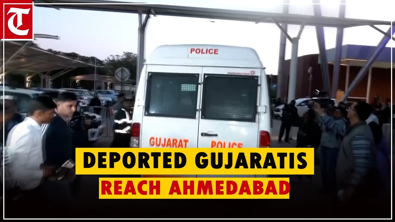 Deported Indians reach Gujarat&rsquo;s Ahmedabad
