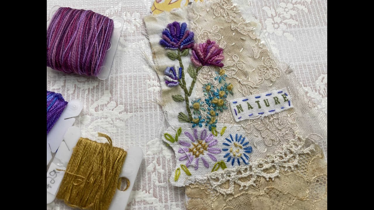 #52tagshannemade | week 41 'Thick and thin bullion stitch'