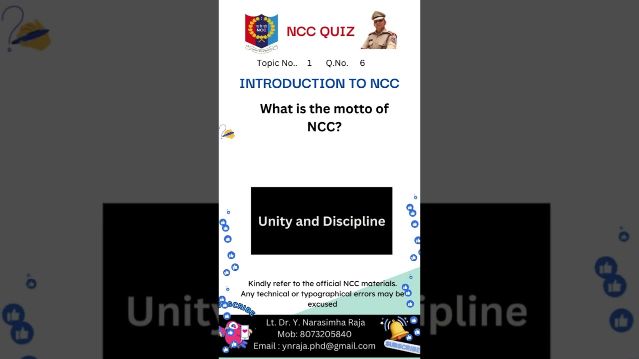 Topic.6.What is the motto of NCC?